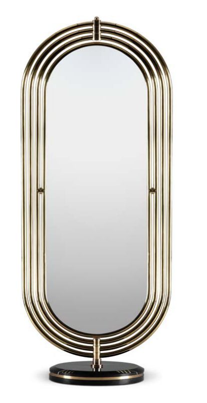 Art deco Mirror, Brass Mirror