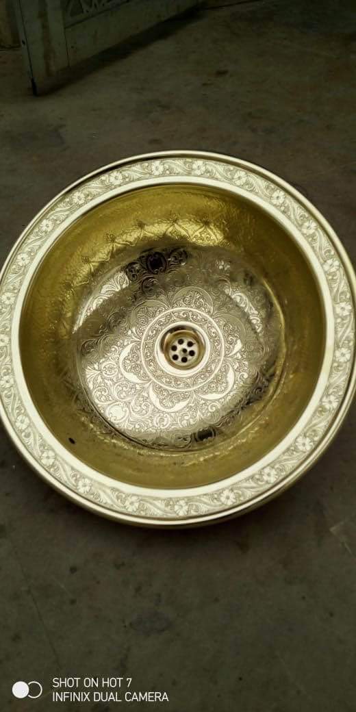 Golden sink, moroccan sink, luxurious sink for sale, made from genuine brass
