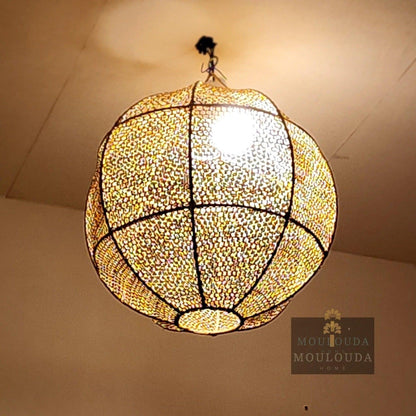 Moroccan chandelier, Rattan pendant light, hanging lantern, Moroccan lantern - Mouloudahome