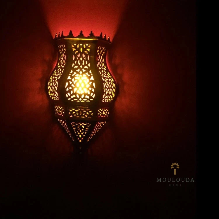 19,6 inches Flower Wall Light Moroccan Art Deco Lighting Wall Lamp Shapes Pattern Golden Glory Limited