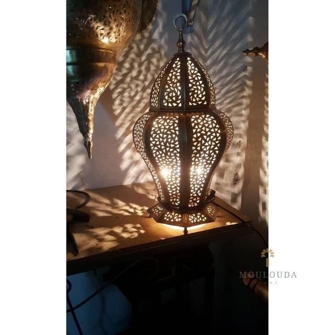 2 in 1, Table lamp, Ceiling lamp, Design lighting, Standing Lamp, handmade, Art Deco, Lighting Golden Glory Limited