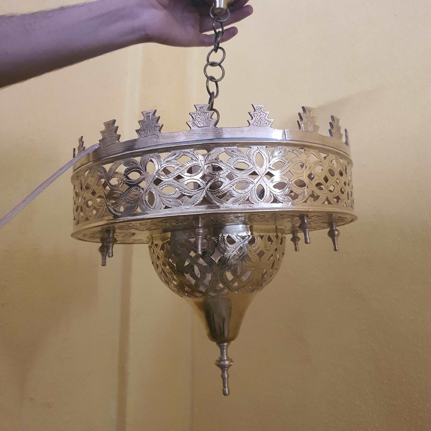 Moroccan chandelier, brass pendant lamp