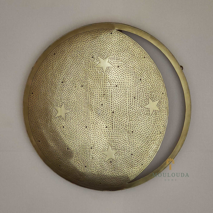 Moon and Stars Wall Sconce - Handmade Moroccan Lamp - Mouloudahome