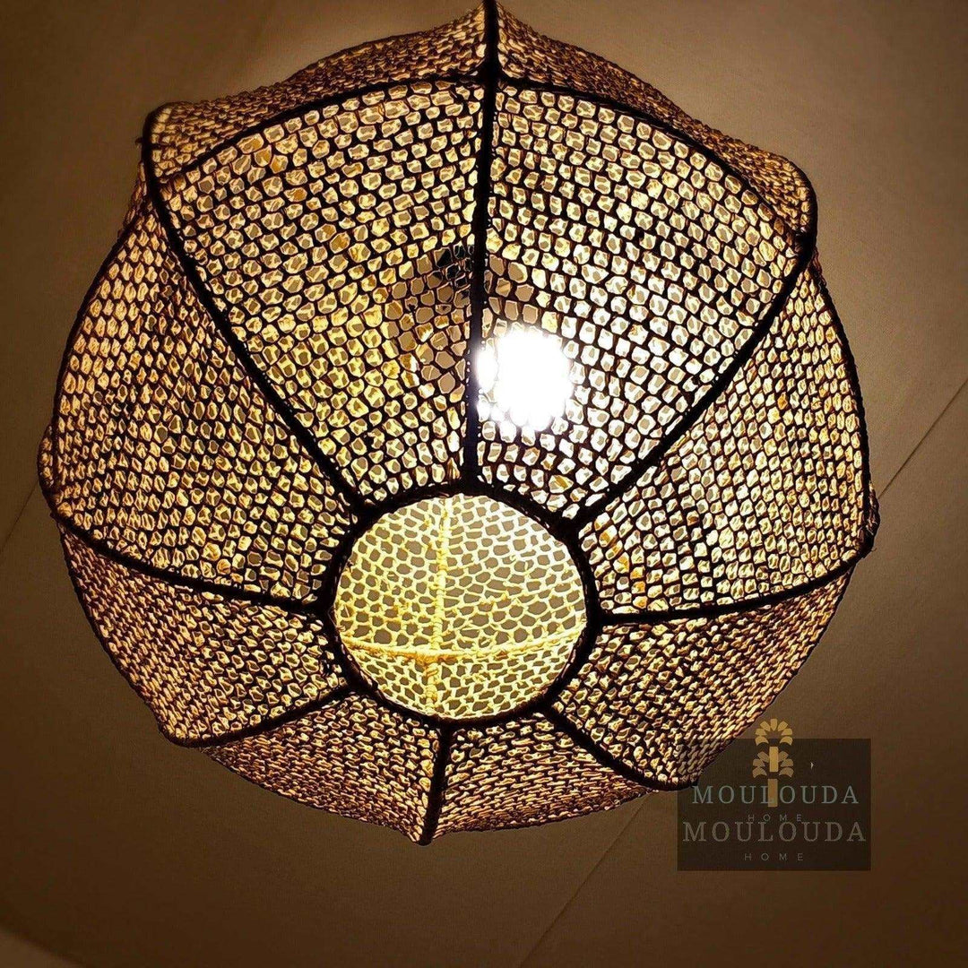 Moroccan chandelier, Rattan pendant light, hanging lantern, Moroccan lantern - Mouloudahome