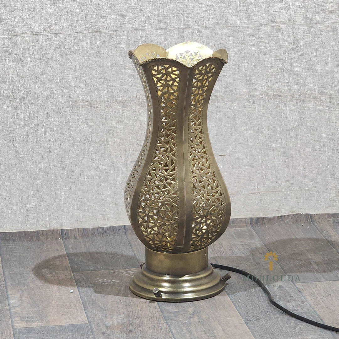 Flower Standing Lamp, Table lamp, Large, Boho Lighting, Moroccan Lamp, lampe à pied - Mouloudahome