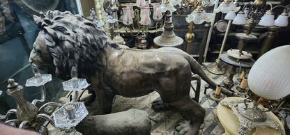 Vintage, 200 years old bronze lion, unique piece of art