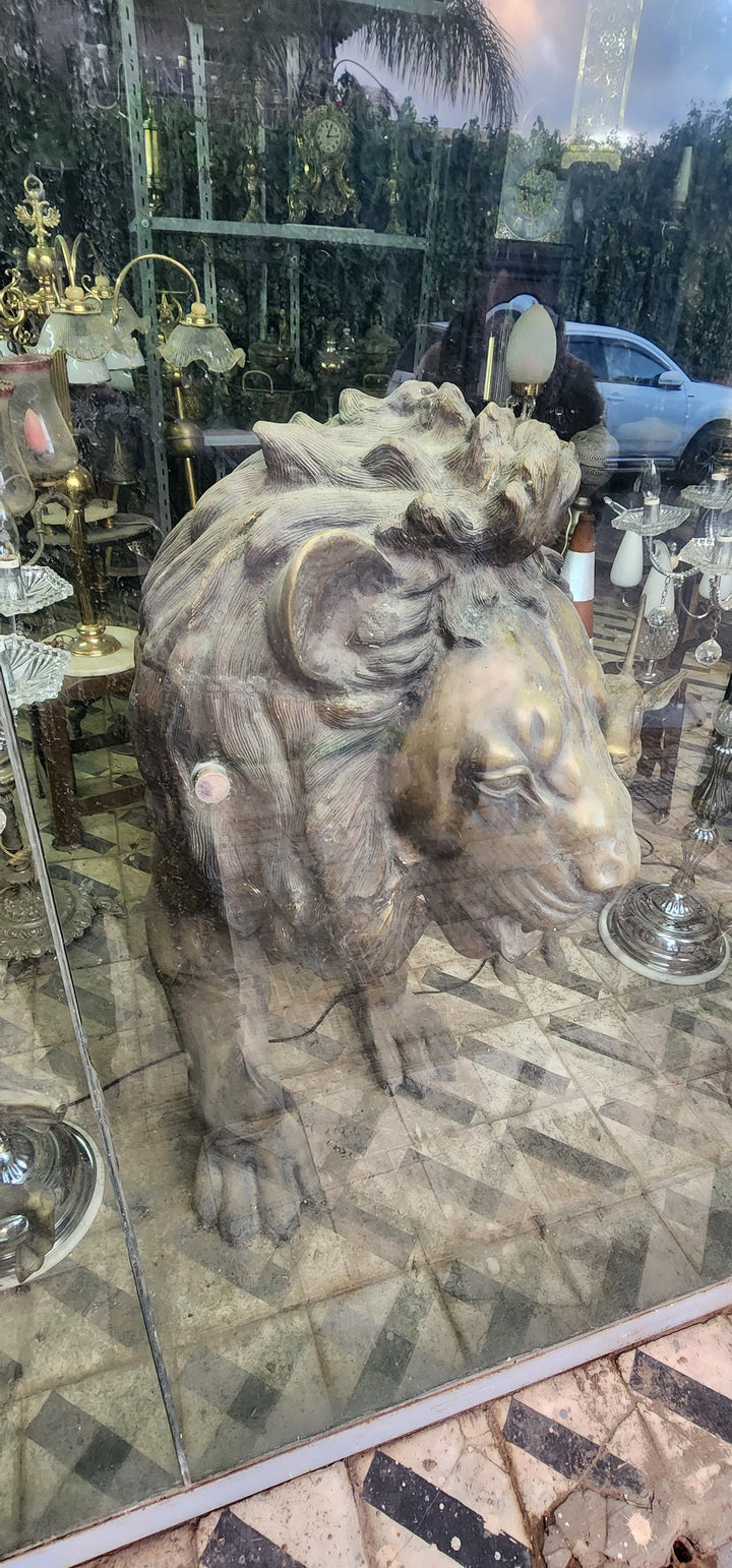 Vintage, 200 years old bronze lion, unique piece of art - Golden Glory Limited