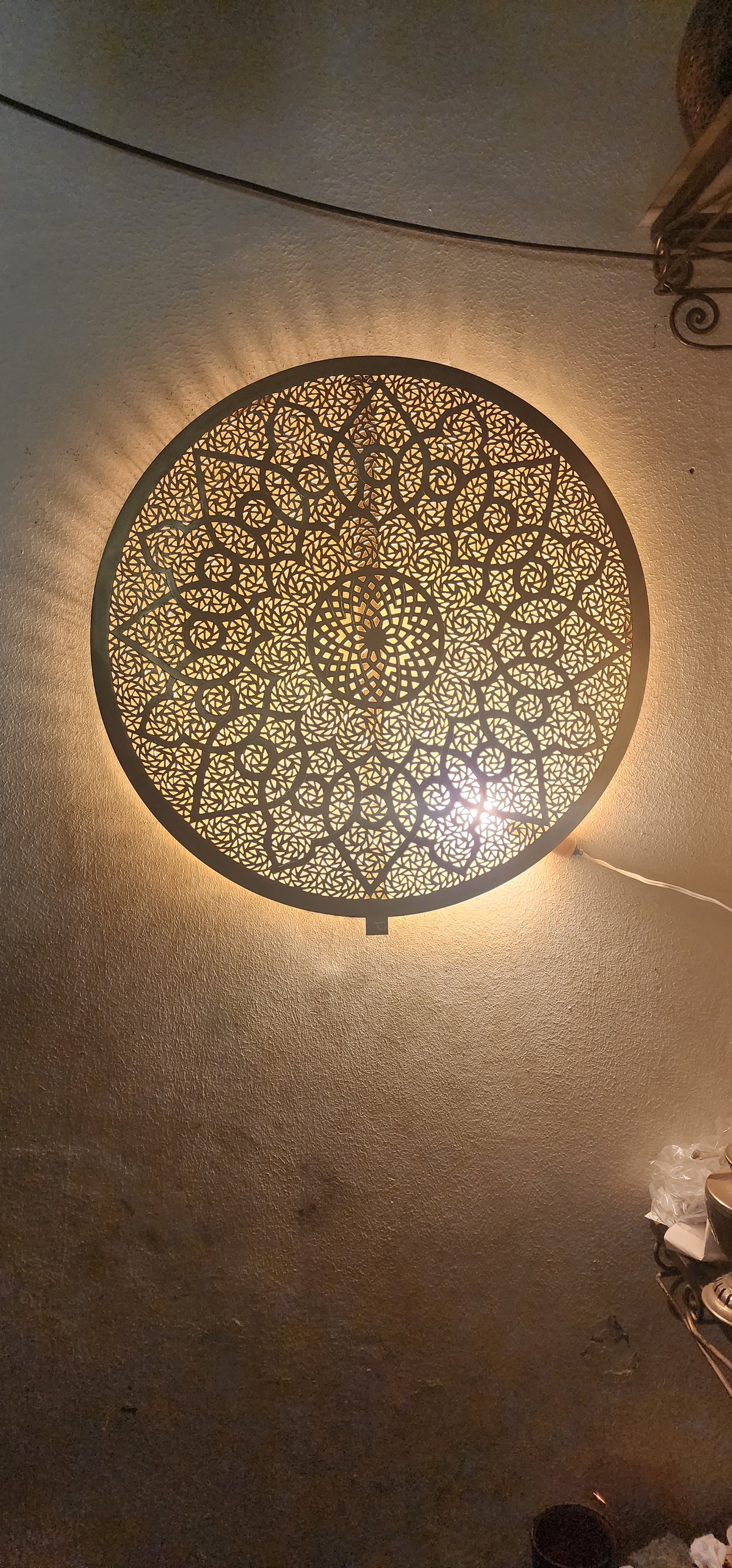 Designer wall lamp, brass lamp, Moroccan Wall decor