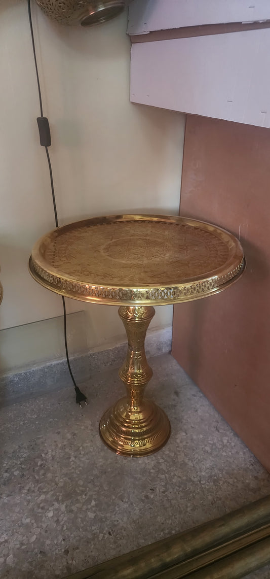 Brass table, moroccan craft, beautiful table
