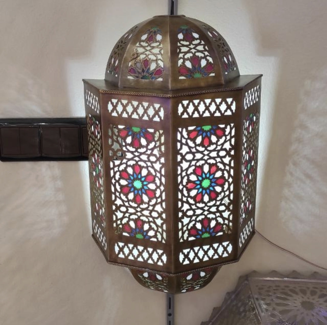 Wall lamp, wall sconce, moroccan lantern, moroccan modern