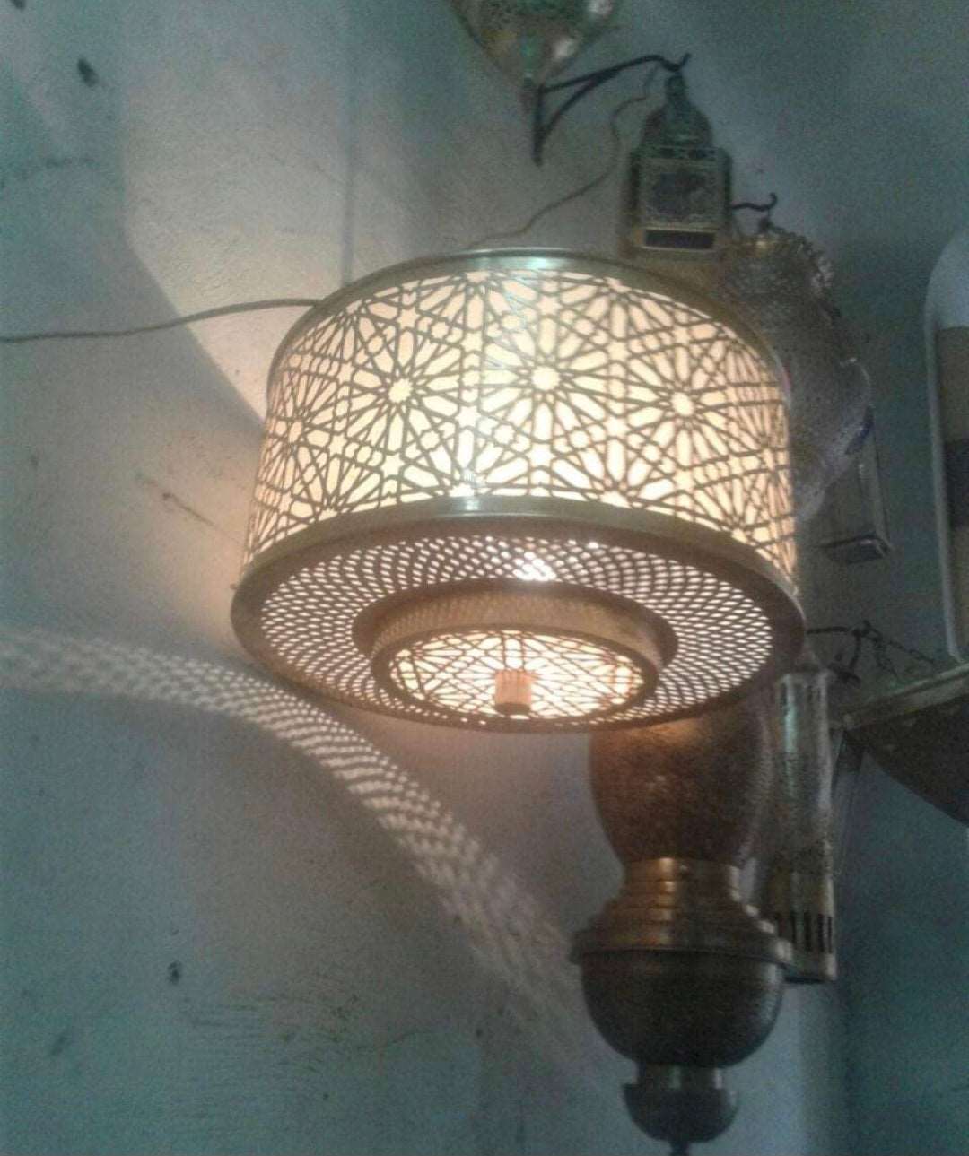 Brass chandelier, designer chandelier, Moroccan lamp, Pendant lamp