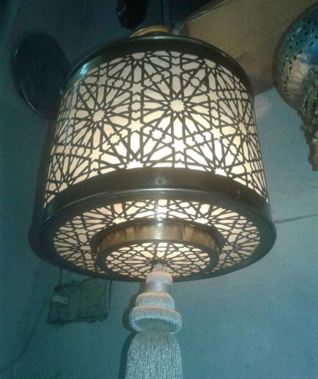 Chandelier, brass lantern, Pendant lamp, art deco chandelier