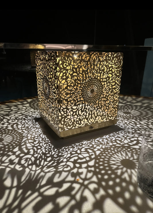 Wedding table lamp, art deco cubic table lamp, Desk lamp