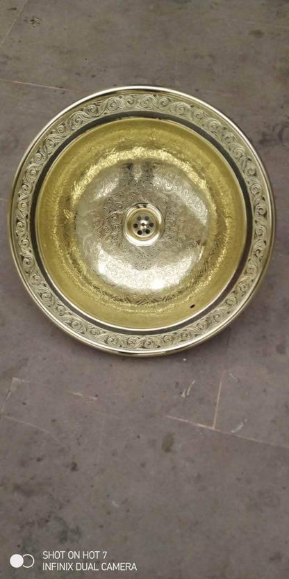 Golden sink, moroccan sink, luxurious sink for sale, made from genuine brass