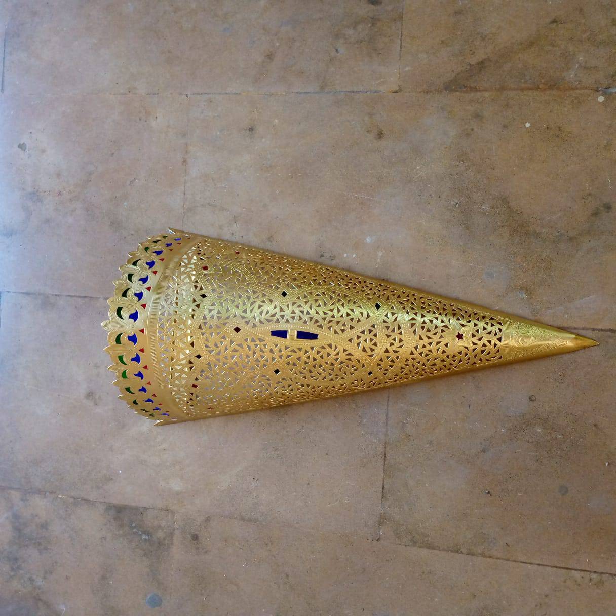 Wall lamp, Moroccan lamp, brass and Glass color wall lamp