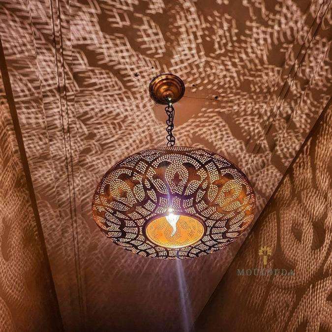 Moroccan Chandelier, Pendant light, Ceiling light, Art Deco lamp, 2 Sizes Available, Beautiful Design Moroccan Lamp, Chill Lighting - Mouloudahome