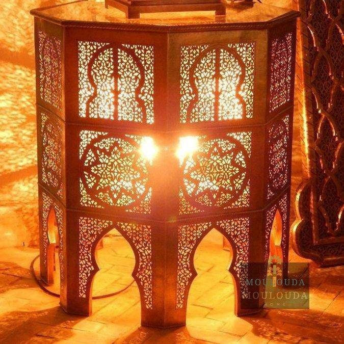 Set Table + Table lamp, handmade Moroccan, Premium Decoration, Oriental Design - Mouloudahome