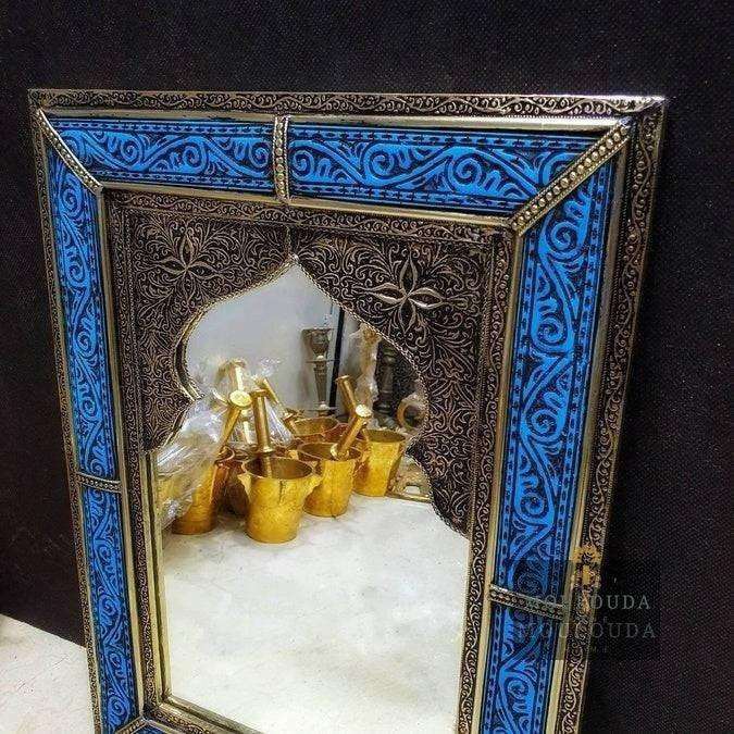 Moroccan Mirror, Beautiful Handmade Craft, Boho Decor, wall sconce, Decor Mirror, Sculpted Mirror - Mouloudahome