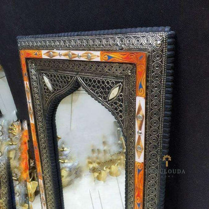 Moroccan handmade Mirror, designer Mirror, made from copper, Vanity Mirror, - Mouloudahome