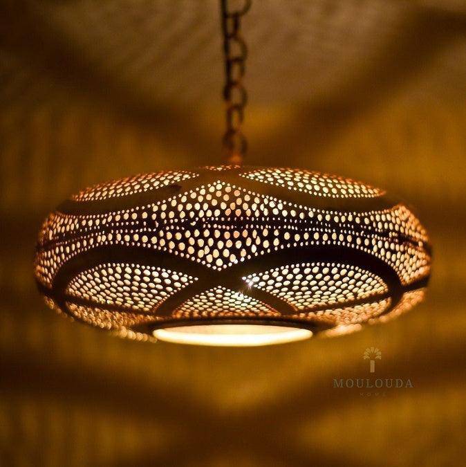 Marokkanischer Kronleuchter, Deckenleuchte, Art-Deco-Lampe, 4 Größen erhältlich, schönes Design marokkanische Lampe, Boho-Beleuchtung