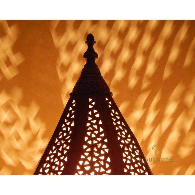 Moroccan Lighting, Copper floor lamp, Home Decor, Hurricane Light, Modern lamp, Desk lamp,