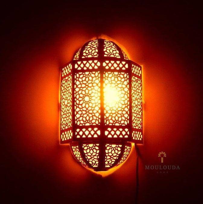 Handcrafted Wall Lamp Moroccan Design, wall sconce, 2 Sizes Available, Boho Lighting, wall Light, Wall Decor, Andalusian lighting