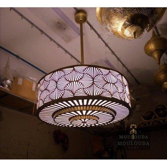 Shell Chandelier, Moroccan Lighting, Designer lamp, Moroccan Chandelier, Pendant lamp, Art deco light, Moroccan pendant lamp, Moroccan gift,