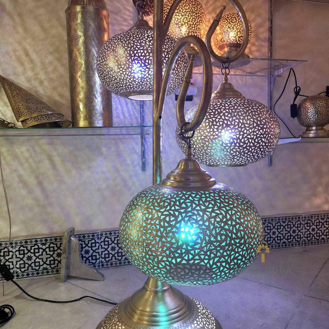 Moroccan lamp , brass floor lamp, Home Decor, Standing lamp, luxury