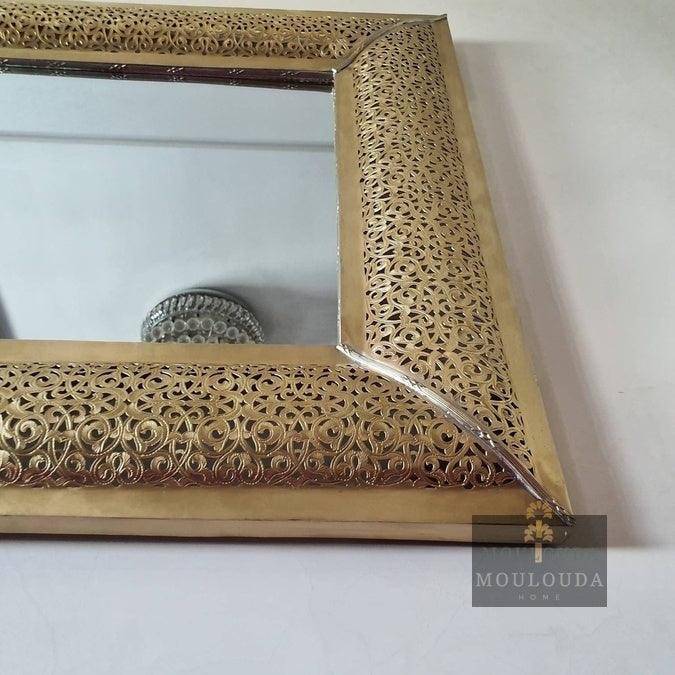 Moroccan Mirror, Vanity Mirror, handmade Copper Mirror,