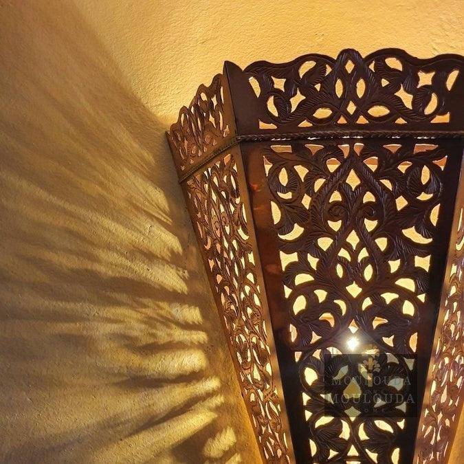 Floral Design Wall Light - Handmade Art Deco lighting - Moroccan Lighting - Flower draw light - Wall Decor - Sconce -