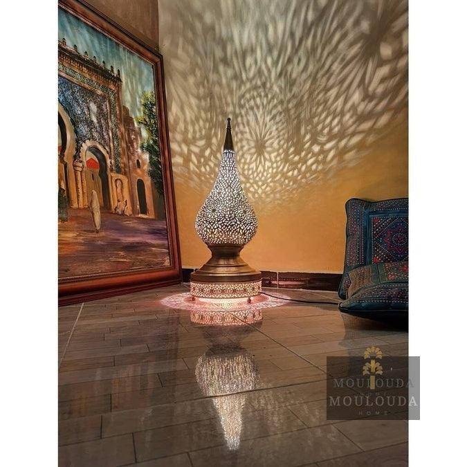 Art Floor Lamp and Table Lamp - Handmade Moroccan Designer Lamp with Boho Chic Style