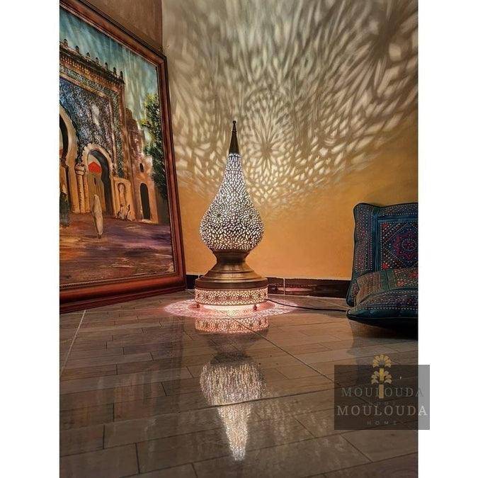 Art Floor Lamp and Table Lamp - Handmade Moroccan Designer Lamp with Boho Chic Style