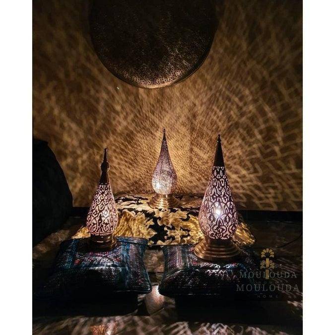 Moroccan Table lamp, art deco lighting, boho Chic, desk lamp, standing lamp, Moroccan lights, 4 Colors and 3 Sizes available