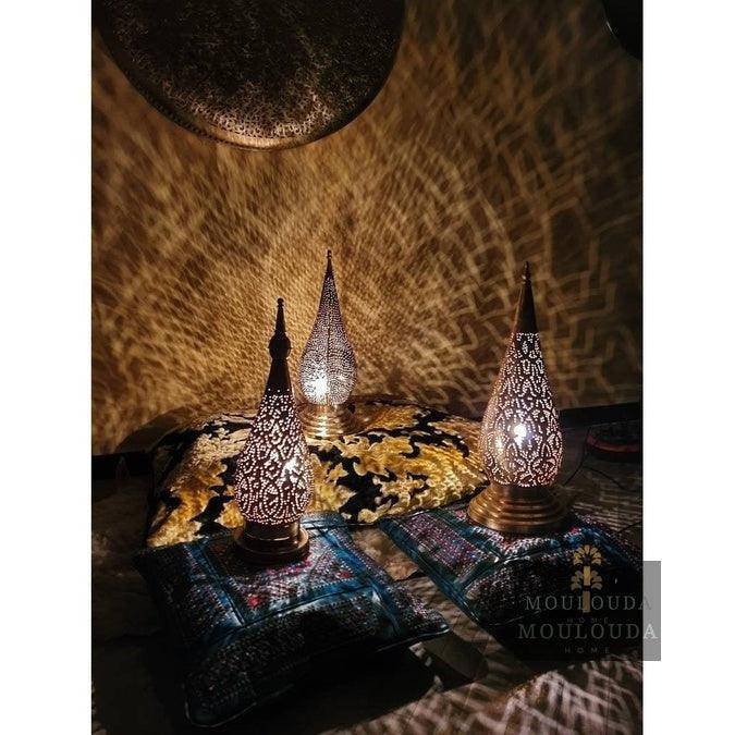 Moroccan Table lamp, art deco lighting, boho Chic, desk lamp, standing lamp, Moroccan lights, 4 Colors and 3 Sizes available