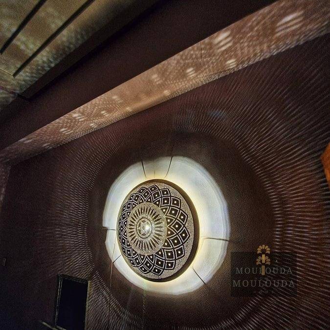 Designer lamp, Moroccan light, wall sconce, wall light, moroccan lamp, brass lamp, ambient lighting, moroccan wall lamp.