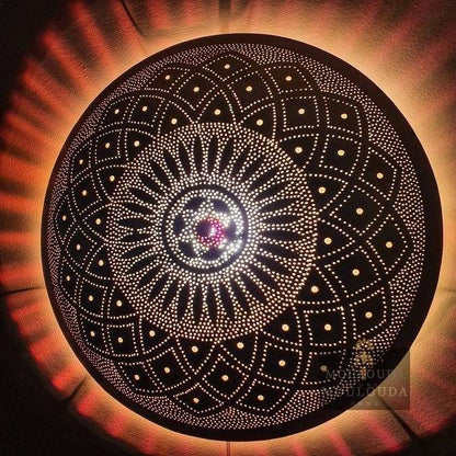 Designer lamp, Moroccan light, wall sconce, wall light, moroccan lamp, brass lamp, ambient lighting, moroccan wall lamp.