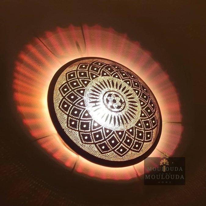 Designer lamp, Moroccan light, wall sconce, wall light, moroccan lamp, brass lamp, ambient lighting, moroccan wall lamp.