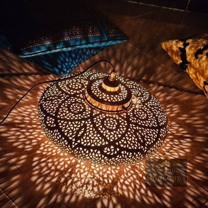 Moroccan Chandelier, pendant light, Moroccan design, handmade chandelier lighting, designer lamp, 5 colors available
