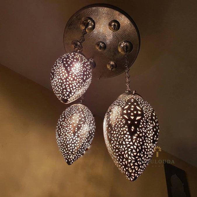 Moroccan Chandelier, pendant light, Moroccan Style, design lamp, Moroccan lighting, ceiling fixture, 5 Colors available