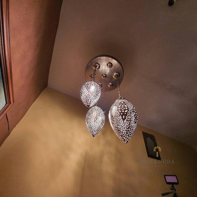 Moroccan Chandelier, pendant light, Moroccan Style, design lamp, Moroccan lighting, ceiling fixture, 5 Colors available