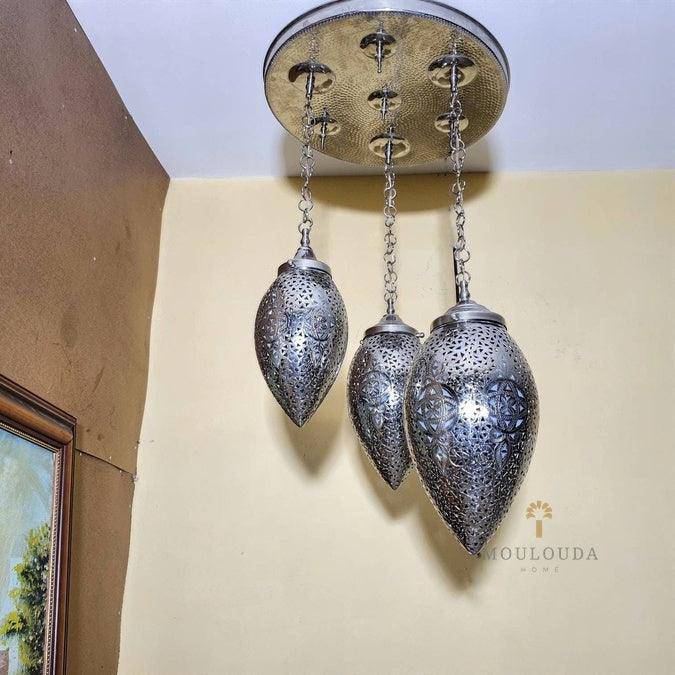 Moroccan Chandelier, pendant light, Moroccan Style, design lamp, Moroccan lighting, ceiling fixture, 5 Colors available