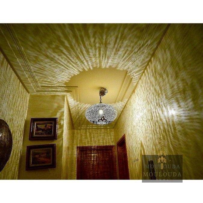 Oval Ceiling Light, Nice and Clean Design, Moroccan Lighting, Art Déco Ceiling Mediation Chandelier