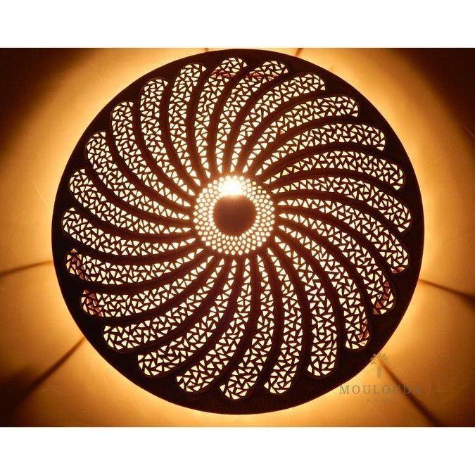 Illuminate Your Space with Handmade Moroccan Flower Wall Light