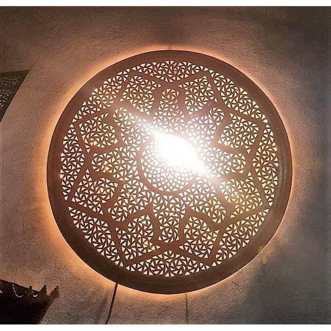 Wall Lamp - Moroccan Style Design - 19,6 in - Light Cover - Wall Art - Moroccan Lighting - Geometric Lighting - 3D lighting