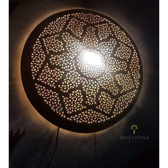 Wall Lamp - Moroccan Style Design - 19,6 in - Light Cover - Wall Art - Moroccan Lighting - Geometric Lighting - 3D lighting