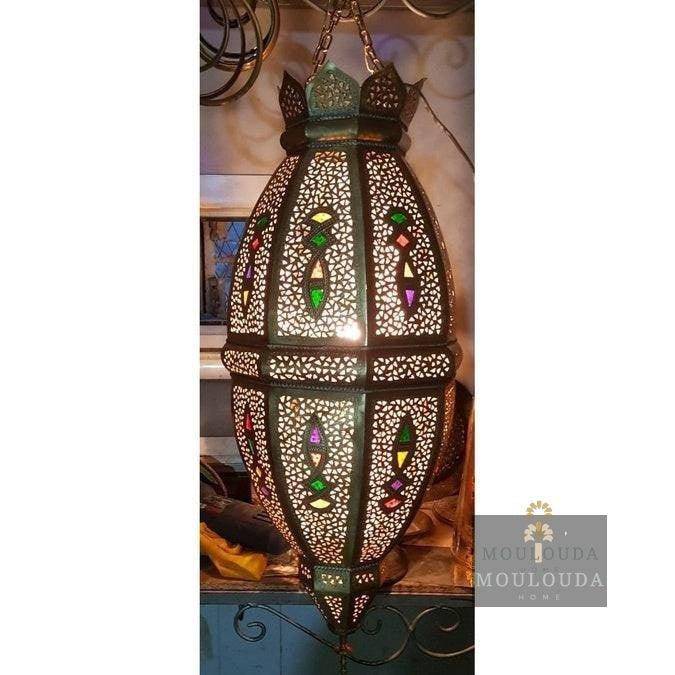 Moroccan ceiling Lamp - Ceiling Light - Bohemian Home Decor - Hurricane Light - Brass Light Fixture - Modern Lighting - Ceiling Light