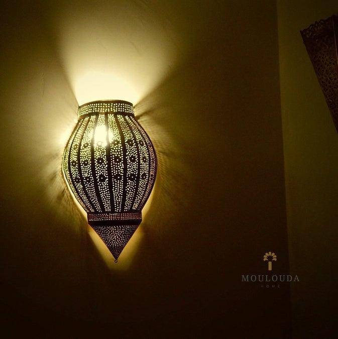 Elevate Your Home Decor with this Stunning 17.7" Original Moroccan Wall Sconce