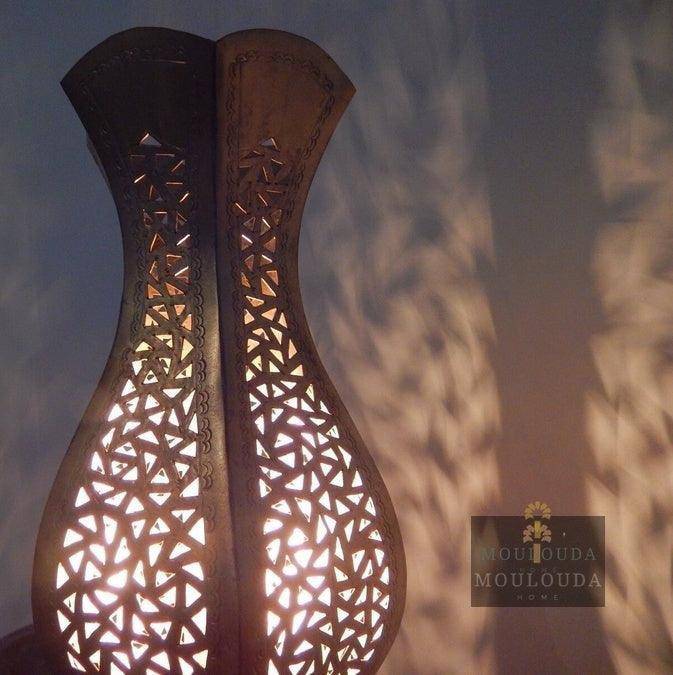 Flower Standing Lamp, Table lamp, Large, Boho Lighting, Moroccan Lamp, lampe à pied