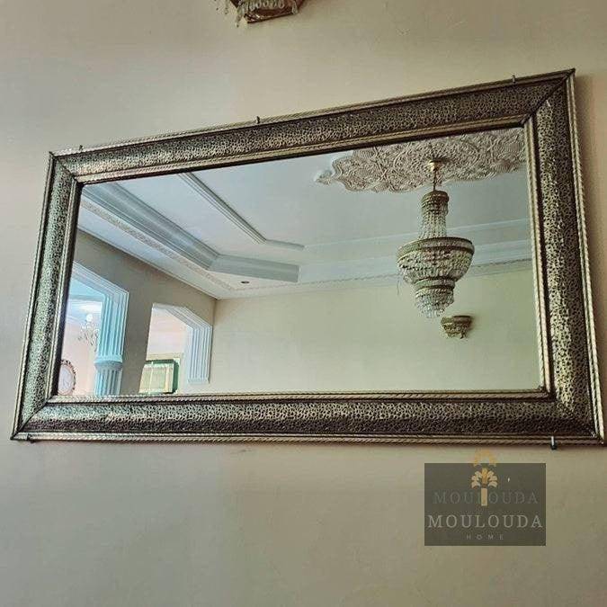 Espejo marroquí, espejo de diseño de 120 cm/70 cm, espejo hecho a mano, espejo de suelo, espejo grande, espejo de pared