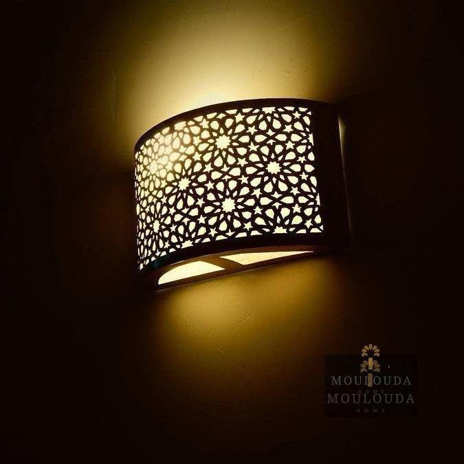 Wall Lamp - Moroccan Sconce - Hanging Wall Light - Boho Lighting - Modern Lighting - Art Deco Lamp - Metal Wall Lamp - Brass Wall Light